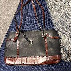 Brighton Black and Brown Mini Bag with Heart Charm